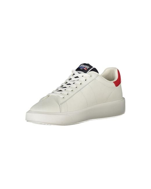 Blauer White Leather Sneaker for men