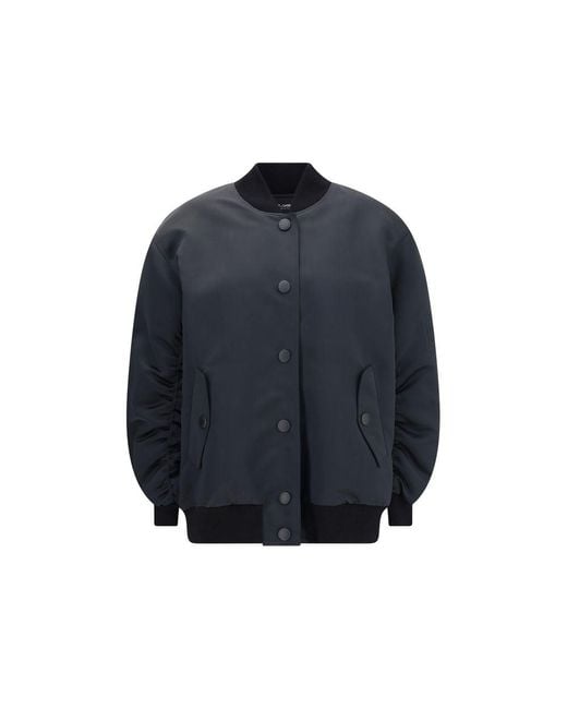 Dolce & Gabbana Blue Oversized Jacket With Embossed Print