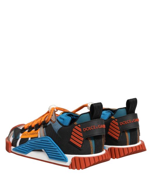 Dolce & Gabbana Blue Multicolor Low Top Ns1 Men Sneakers Shoes for men