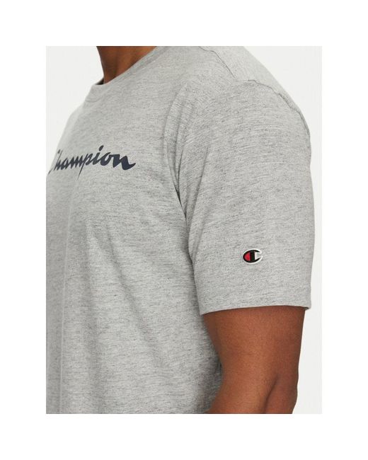 Champion White Blue Cotton T for men
