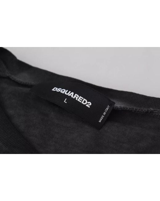 DSquared² Blue Cotton Linen Long Sleeves Pullover Sweater for men