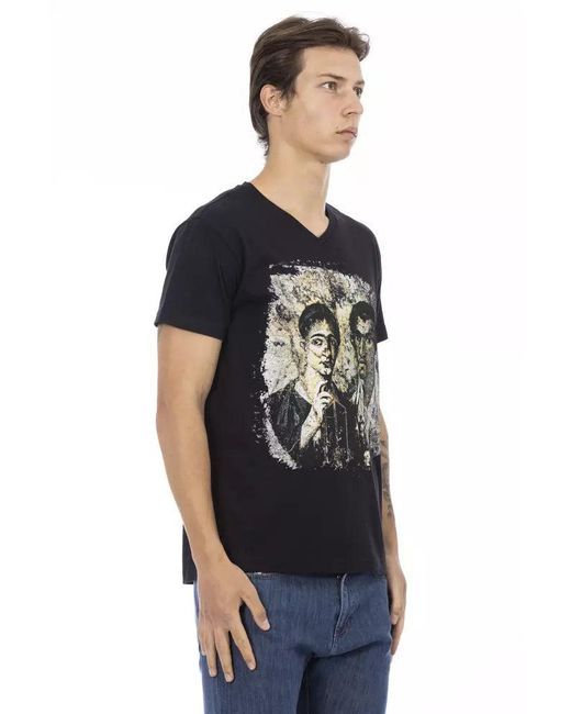 TRUSSARDI ACTION Black Cotton Men's T for men