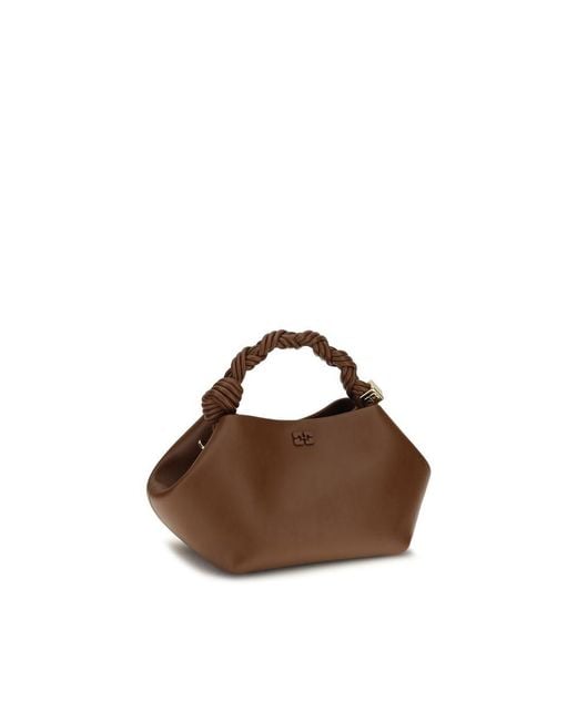Ganni Brown Recycled Leather Shoulder Bag
