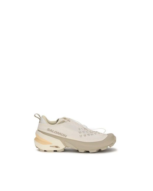 MM6 by Maison Margiela White Beige Polyester Athletic Sneakers for men