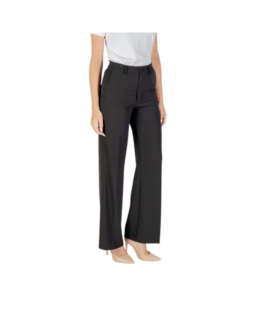 Rinascimento Black Polyester Casual Pants