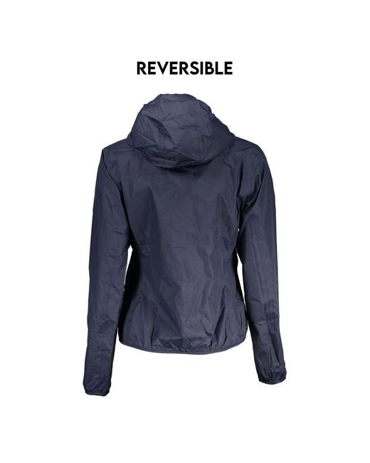 K-Way Blue Chic Reversible Hooded Jacket
