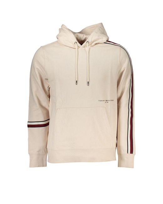 Tommy Hilfiger Natural Hooded Cotton Sweatshirt for men