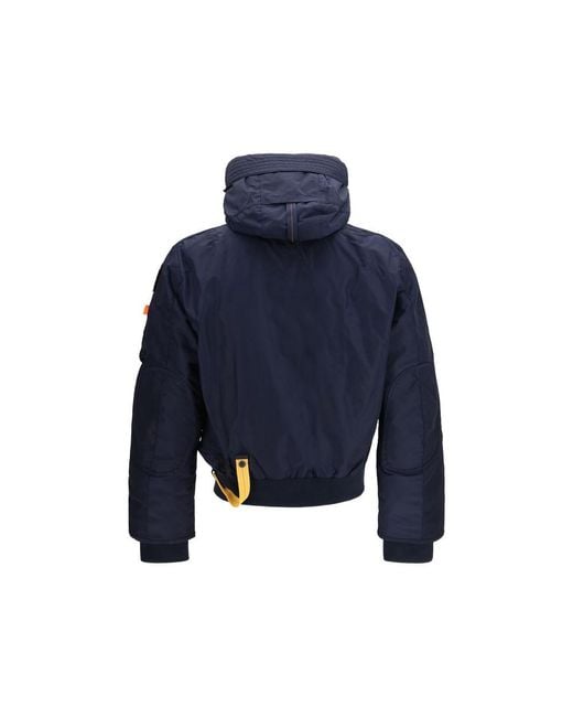 Parajumpers Blue Polyamide Bomber for men