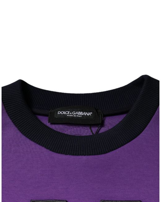 Dolce & Gabbana Pink Multicolor Crew Neck Men Sweatshirt Sweater for men