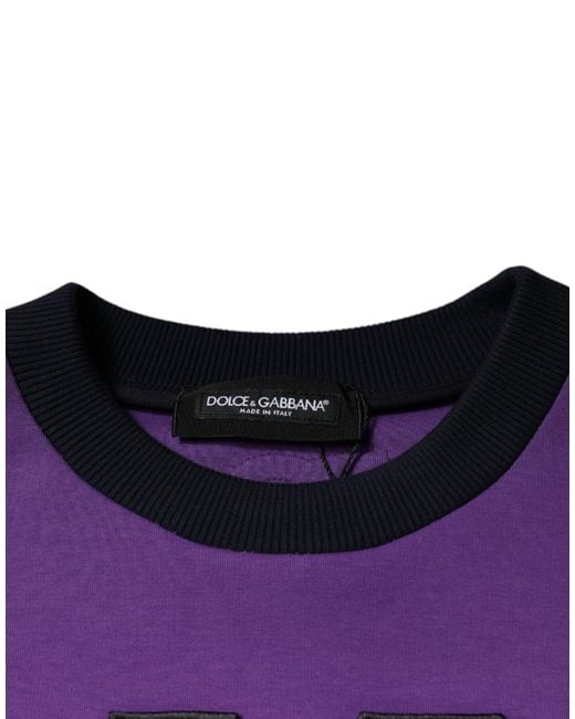 Dolce & Gabbana Pink Multicolor Crew Neck Men Sweatshirt Sweater for men