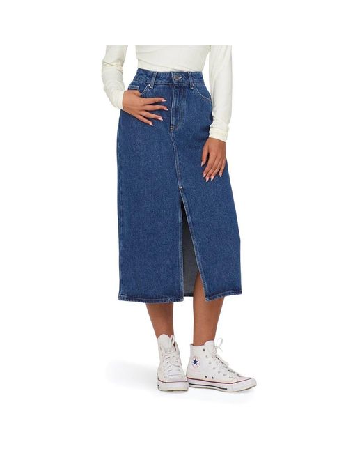 ONLY Blue Cotton Skirt