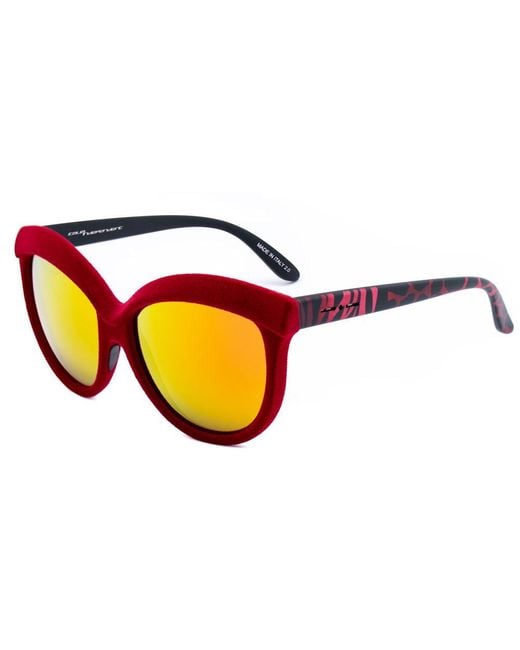 Italia Independent Multicolor Red Acetate Sunglasses
