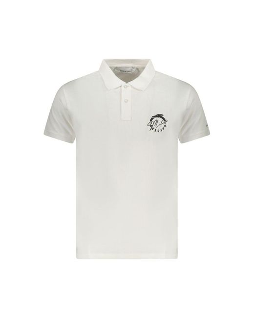 Trussardi White Cotton Polo Shirt for men