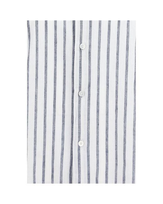 Brooksfield Blue Cotton Pattern Shirt for men