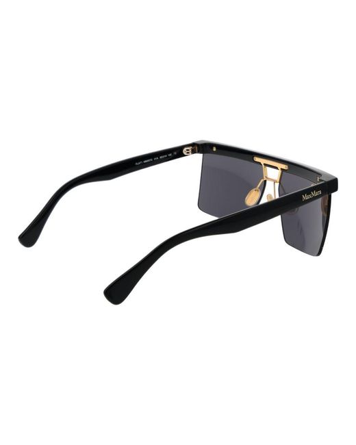 Max Mara Black Stainless Steel Sunglasses