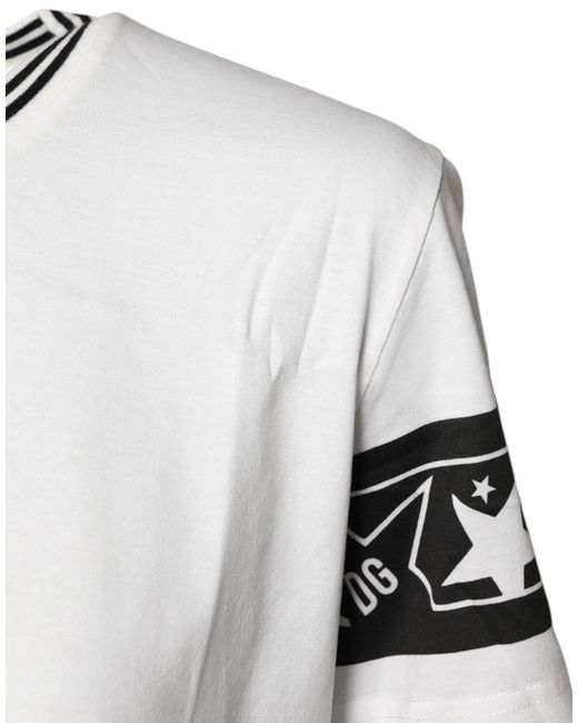 Dolce & Gabbana White #dgmillennials Cotton Crewneck T