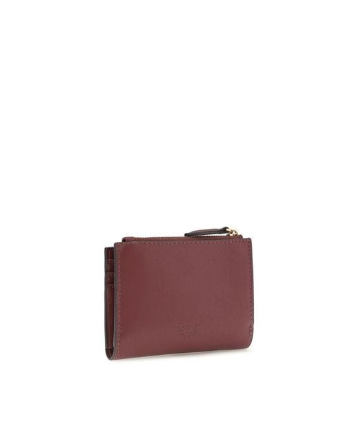Pinko Purple Multicolor Calf Leather Bos Taurus Wallet