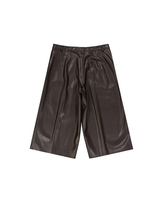 Blanca Vita Gray Faux Leather Shorts