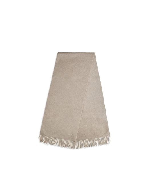 Max Mara Natural Beige Cashmere Scarf