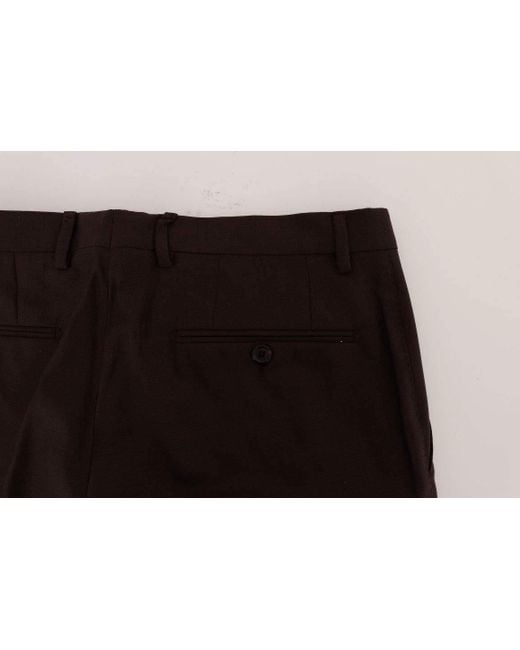 Dolce & Gabbana Black Wool Stretch Formal Pants for men