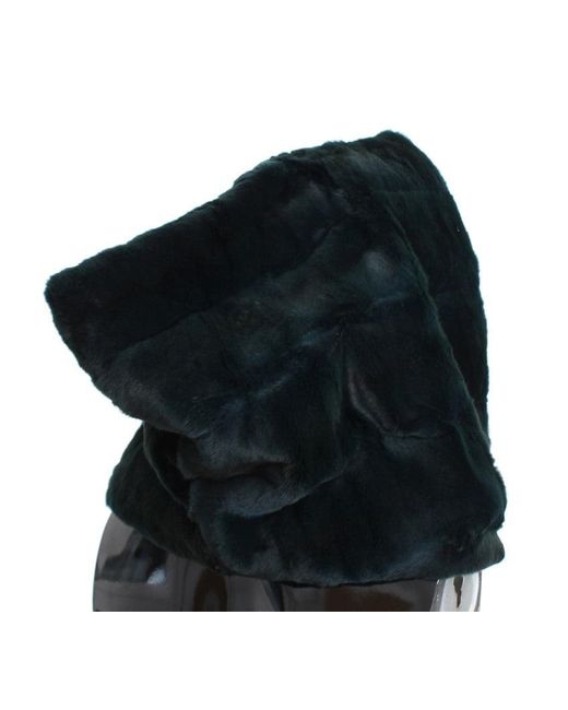 Dolce & Gabbana Black Exclusive Weasel Fur Hooded Scarf