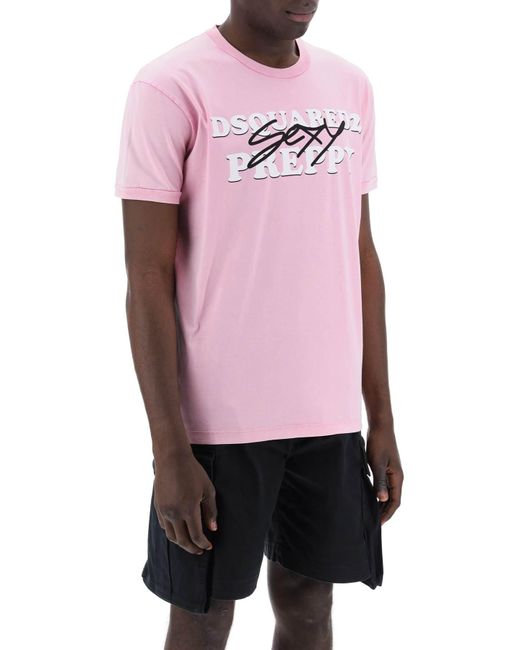 DSquared² Pink "Sexy Preppy Muscle Fit T for men