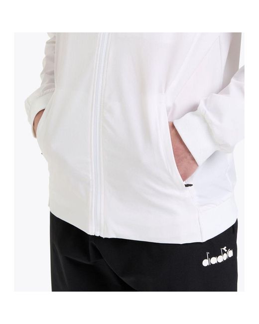 Diadora White Polyamide Shell Jacket for men