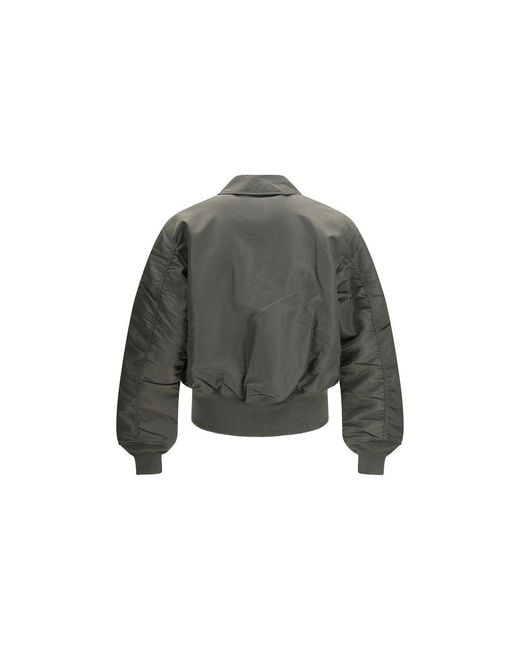 GR10K Green Bicolor Nylon Bomber for men