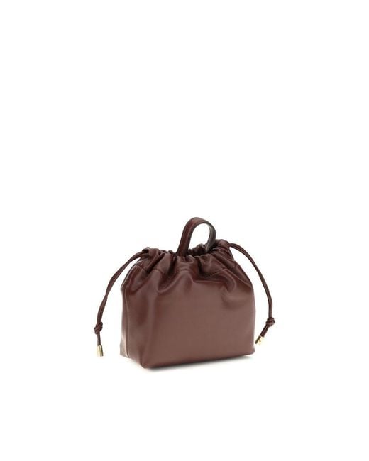 Chloé Brown Bordeaux Calf Leather Bos Taurus Shoulder Bag