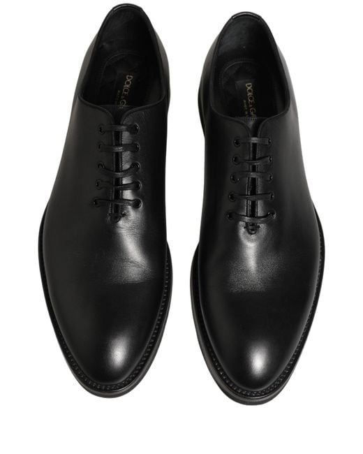 Dolce & Gabbana Black Leather Men Oxford Dress Formal Shoes for men