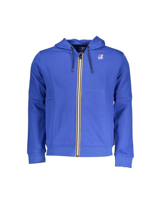 K-Way Blue Chic Hooded Sweatshirt With Contrast Details for men