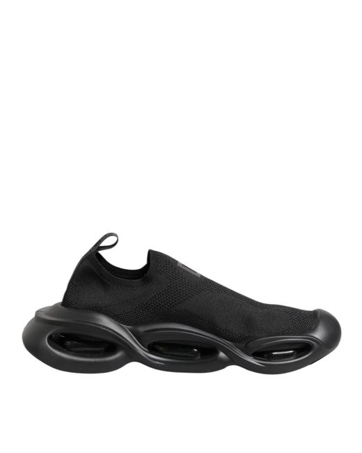 Dolce & Gabbana Black Slip On Wave Low Top Men Sneaker Shoes for men