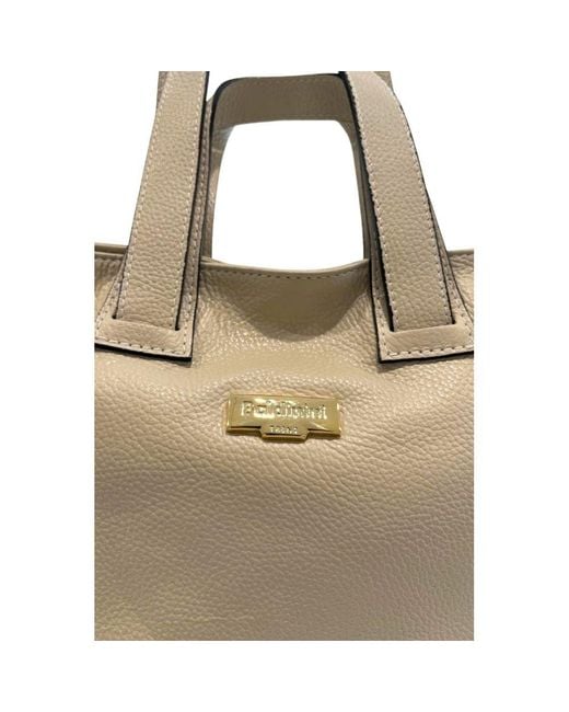 Baldinini Gray Beige Leather Shoulder Bag
