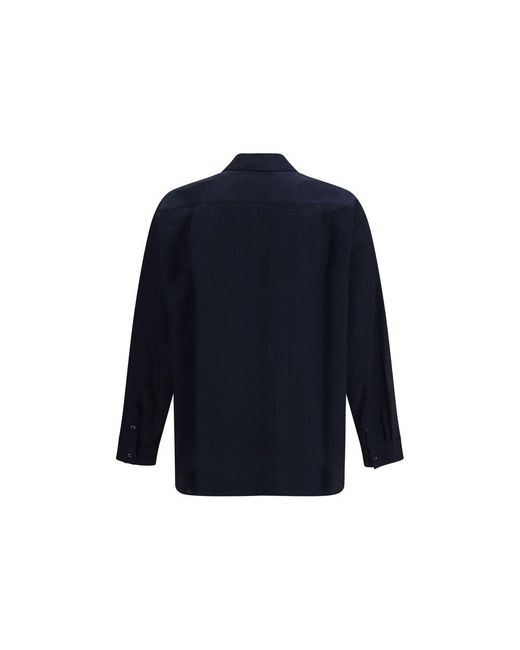Giorgio Armani Blue Cotton Shirt for men