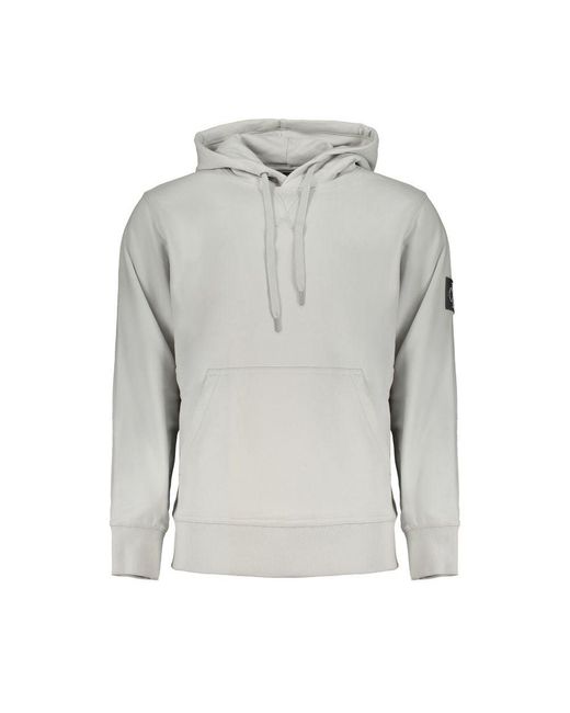 Calvin Klein Gray Cotton Sweater for men