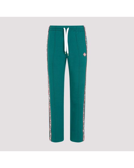 Casablancabrand Green Tapered Organic Cotton Joggers for men