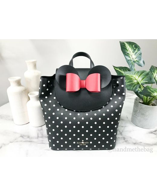 Kate Spade Multicolor Disney Minnie Mouse Medium Leather Backpack Bookbag Bag