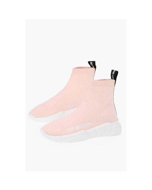 Moschino Pink Love Sock High