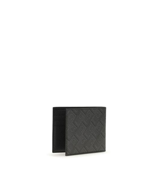 Ferragamo Gray Calf Leather Bos Taurus Wallet for men