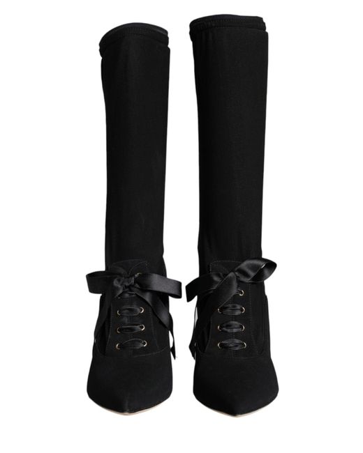 Dolce & Gabbana Black Heeled Boots