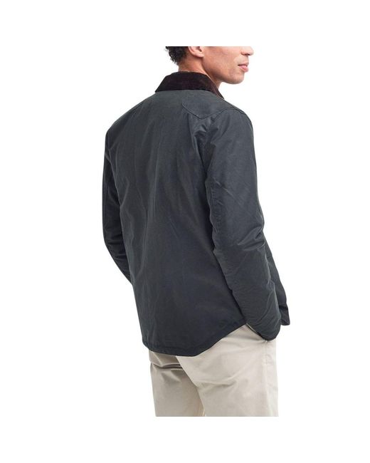 Barbour Black Gray Cotton Shell Jacket for men