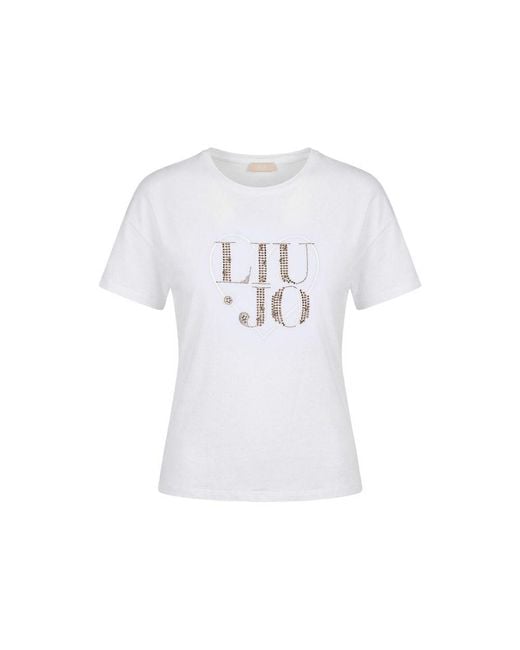 Liu Jo White Cotton T-Shirt