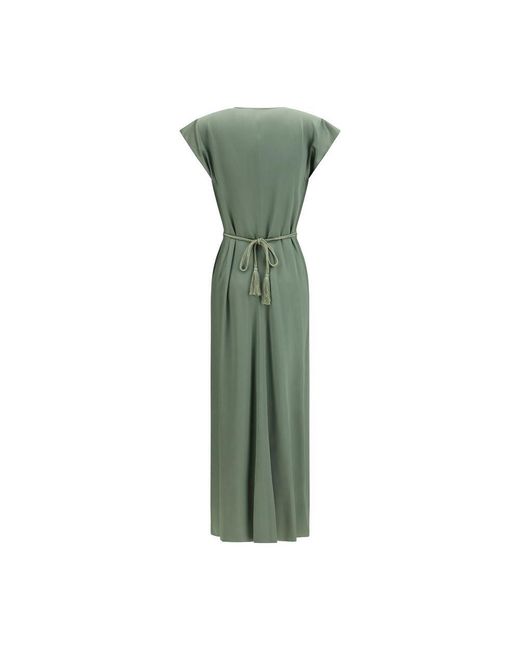 Forte_forte Green Bicolor Viscose Casual Dress