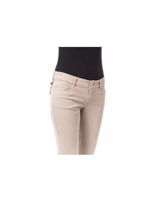 Byblos Black Elegant Slim Fit Pants With Unique Chain Detail