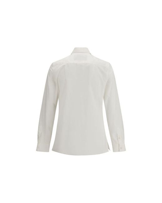 Valentino White Cotton Dress Shirt for men