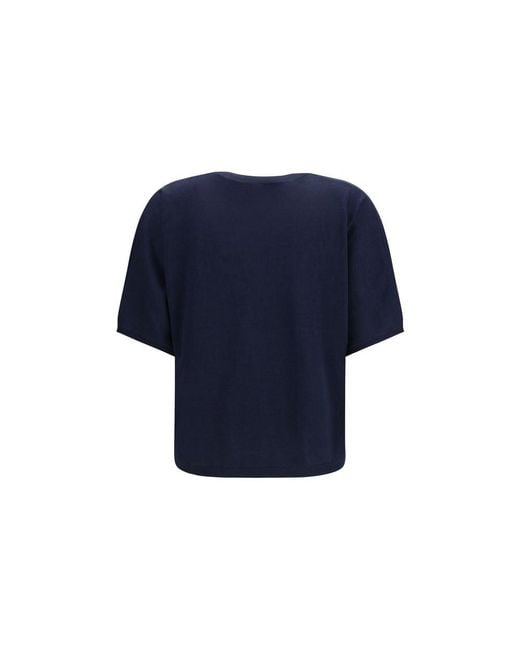 Brunello Cucinelli Blue Cashmere Sleeveles Sweater