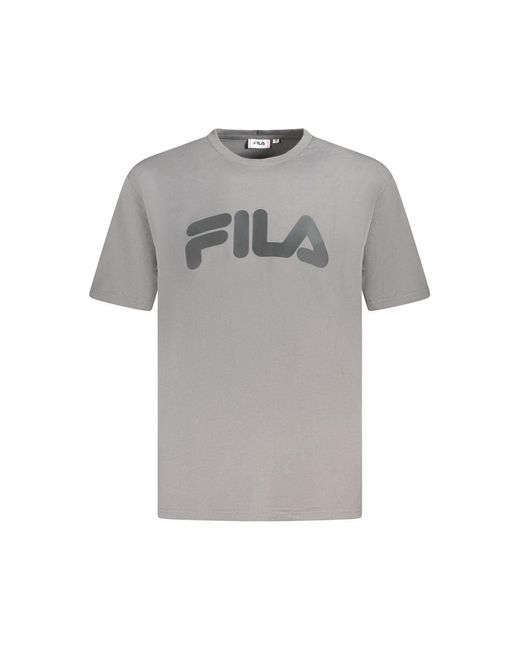 Fila Gray Logo Tee Short Sleeves for men