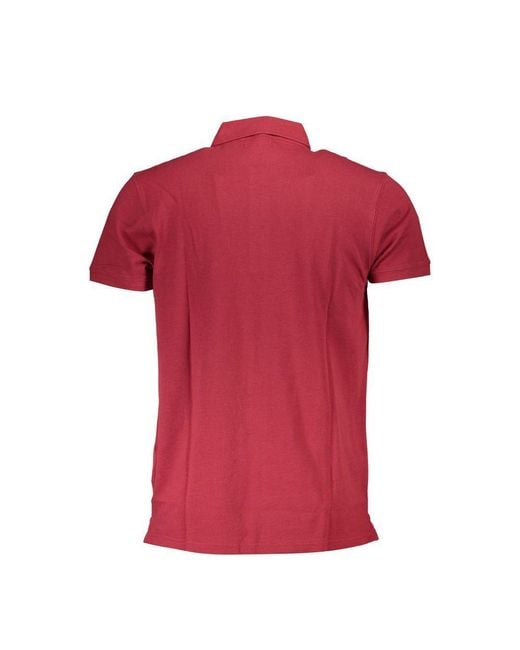 Roberto Cavalli Red Cotton Polo Shirt for men