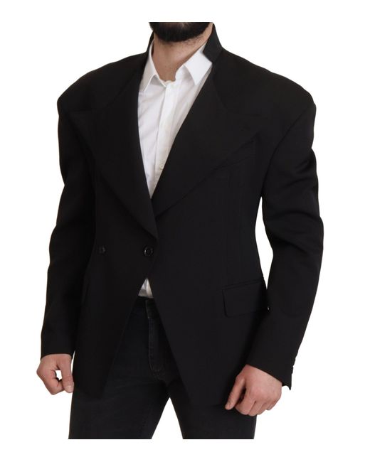 Dolce & Gabbana Black Wool Single Breasted Jacket Blazer for men