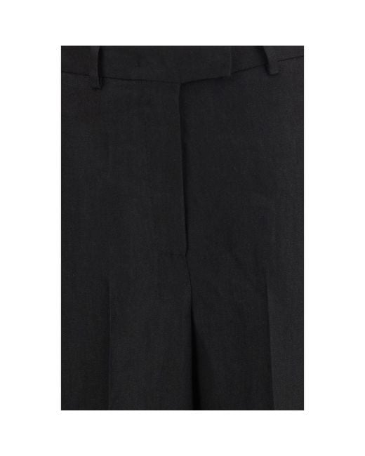 Lardini Black Viscose Bermuda Shorts
